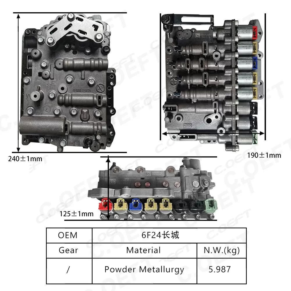 Rebuild Factory Wholesale Transmission Valve Body Assembly 6F24 for Great Wall Motor