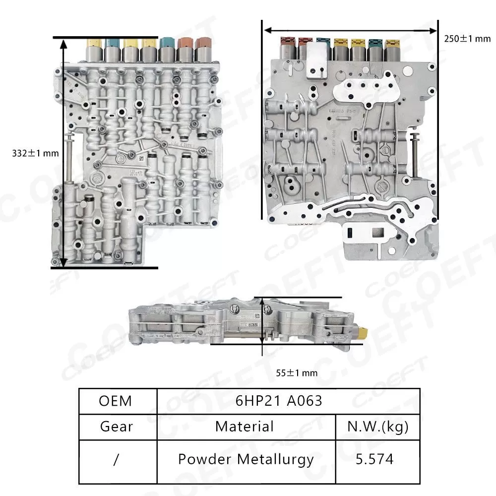 Wholesale for BMW Transmission Valve Body Assembly 6HP21 A063 Refabricated Gear Boxes From Factory