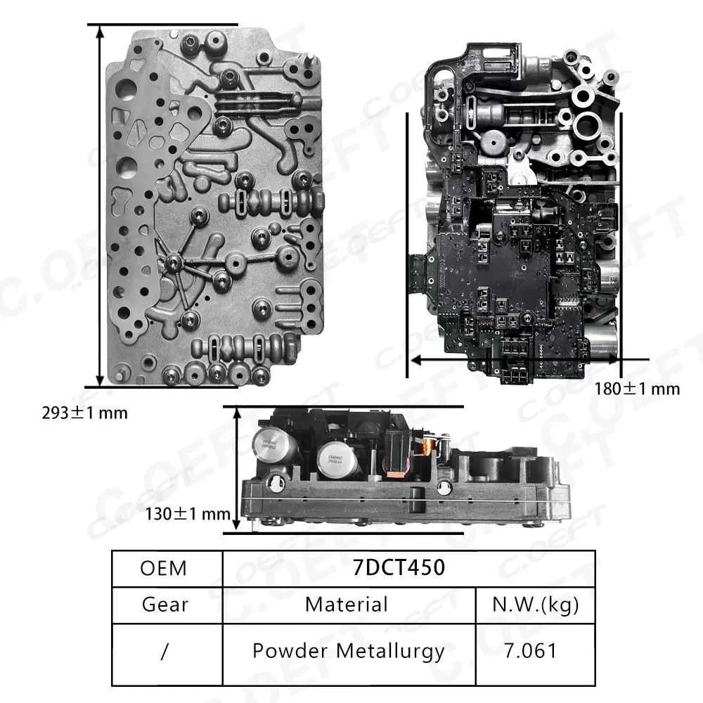 Refabrication Auto Parts Transmission Valve Body Assembly 7DCT450 With Start Stop Function for Great Wall Motor