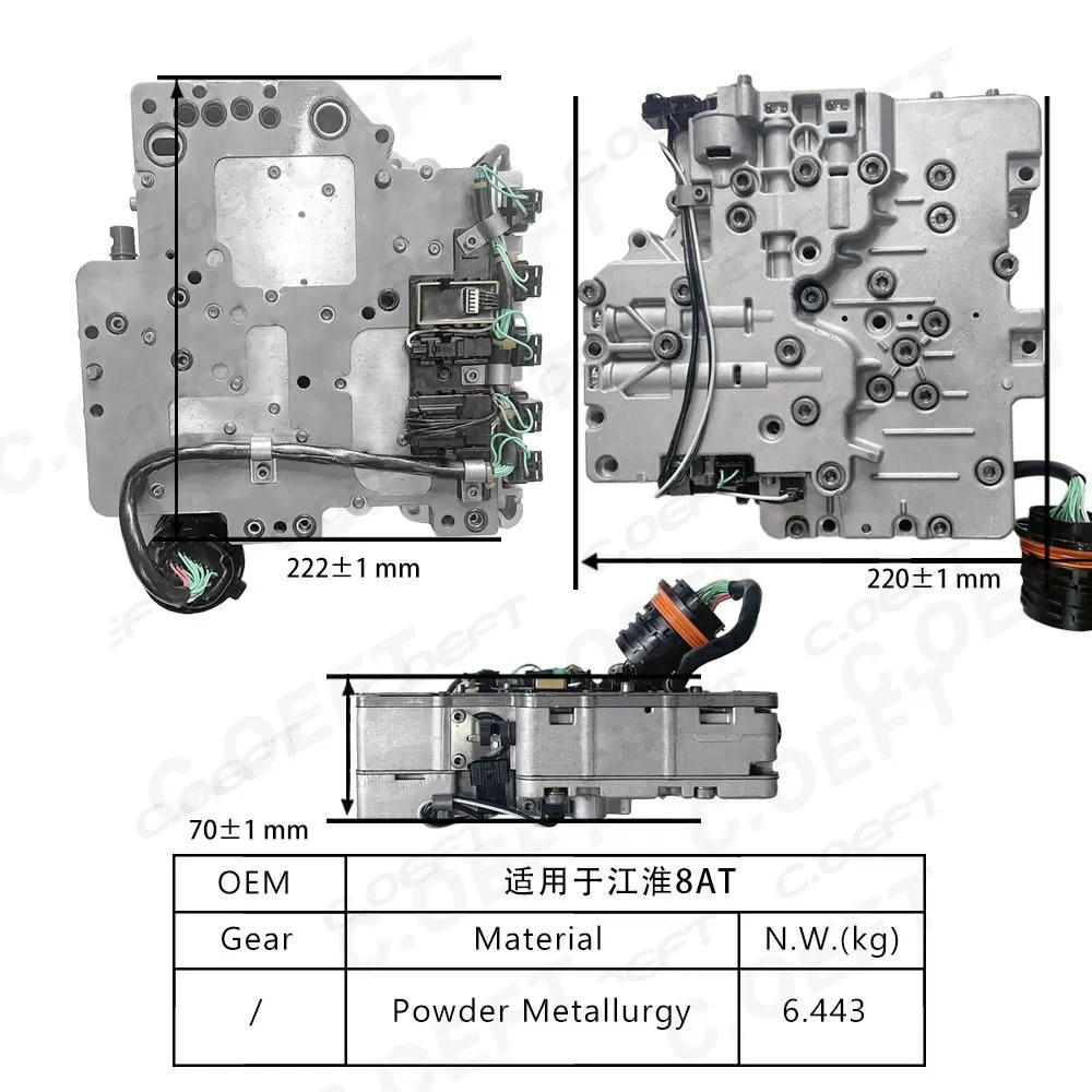Rebuild Aftermarket Gearbox Valve Body 8AT for Jianghuai Lufeng