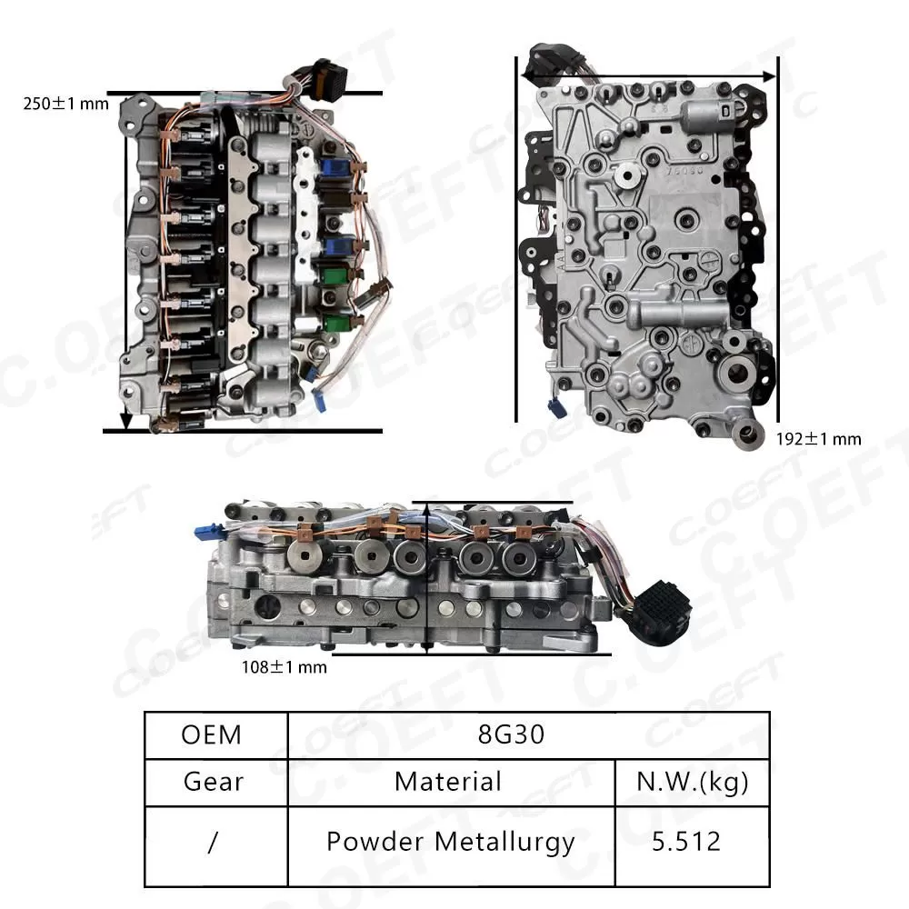 Remanufactured High Quality Transmission Valve Body 8G30 for Citroen Peugeot