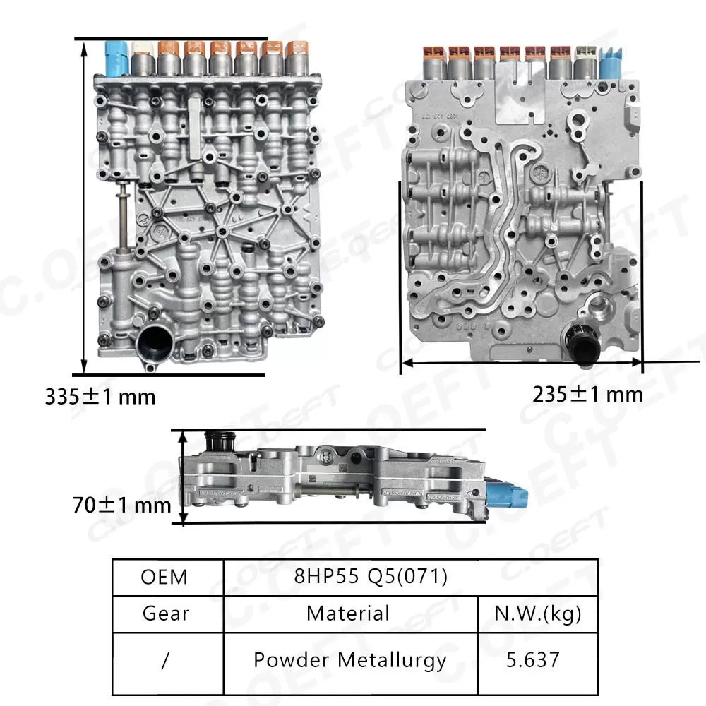 Refabricated Auto Parts Transmission Valve Body 8HP55 Q5(071) for BMW