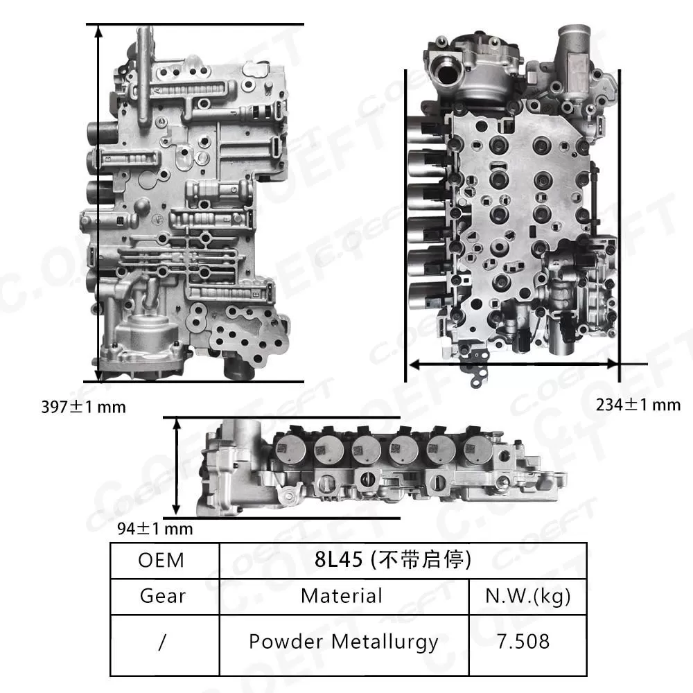 Refabricated Factory Wholesale Transmission Valve Body 8L45 (Without Start Stop Function) for Cadillac