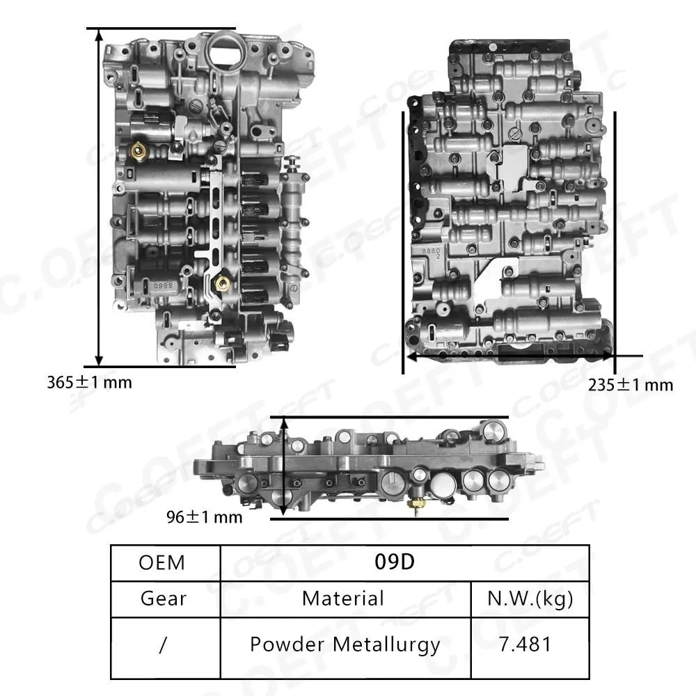 Remanufactured Factory Wholesale Gearbox Valve Body 09D for Volkswagen