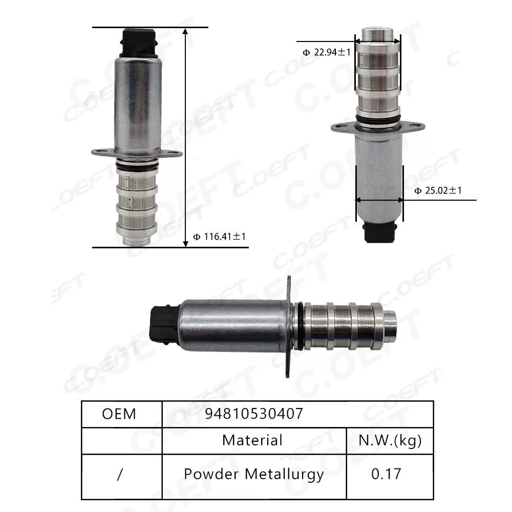 New Factory Wholesale Solenoid Valve Oil Control Valve 94810530407 for Porsche Cayenne