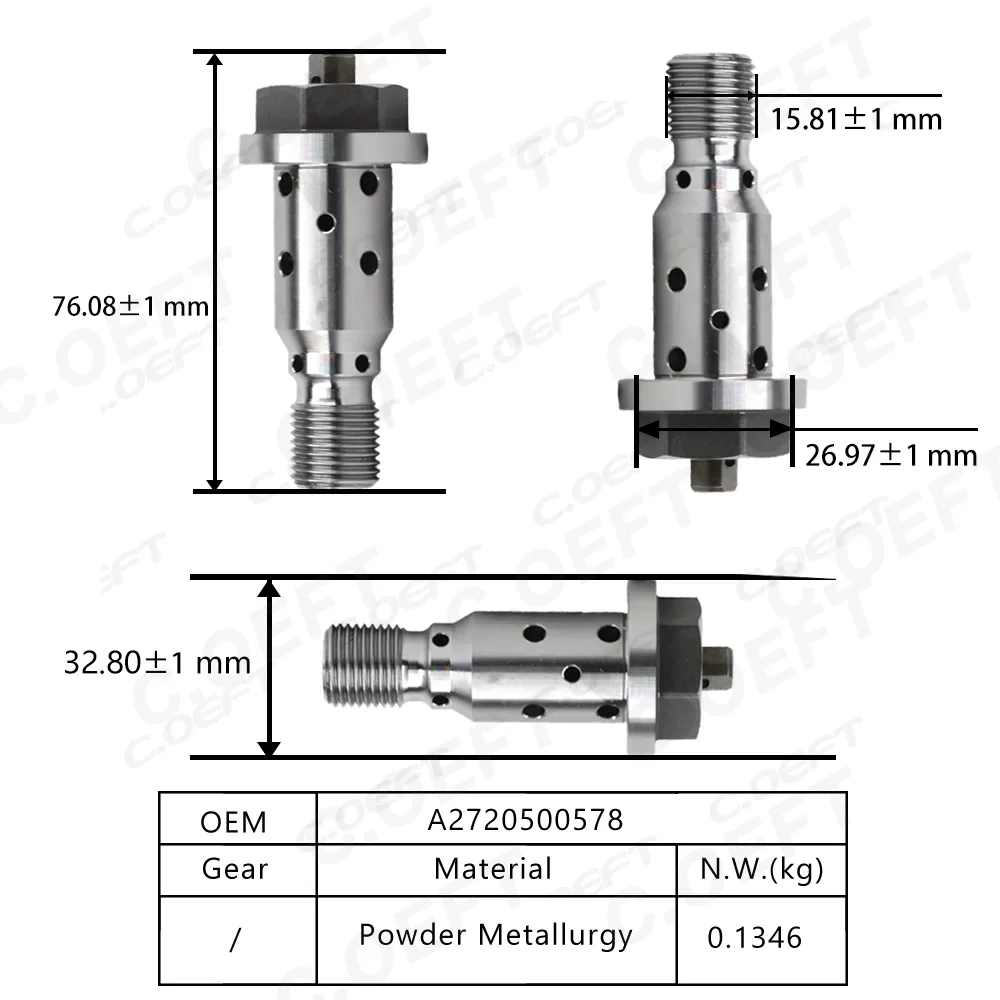 New Factory Wholesale A2720500578 Oil Control Variable Valve for Mercedes-Benz Engine Parts