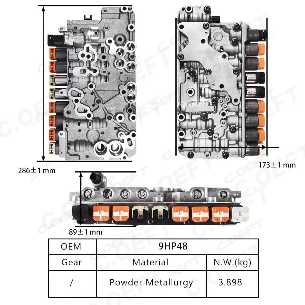 Refabrication Auto Parts Transmission Valve Body Assembly 9HP48 for JEEP Dodge Chrysler