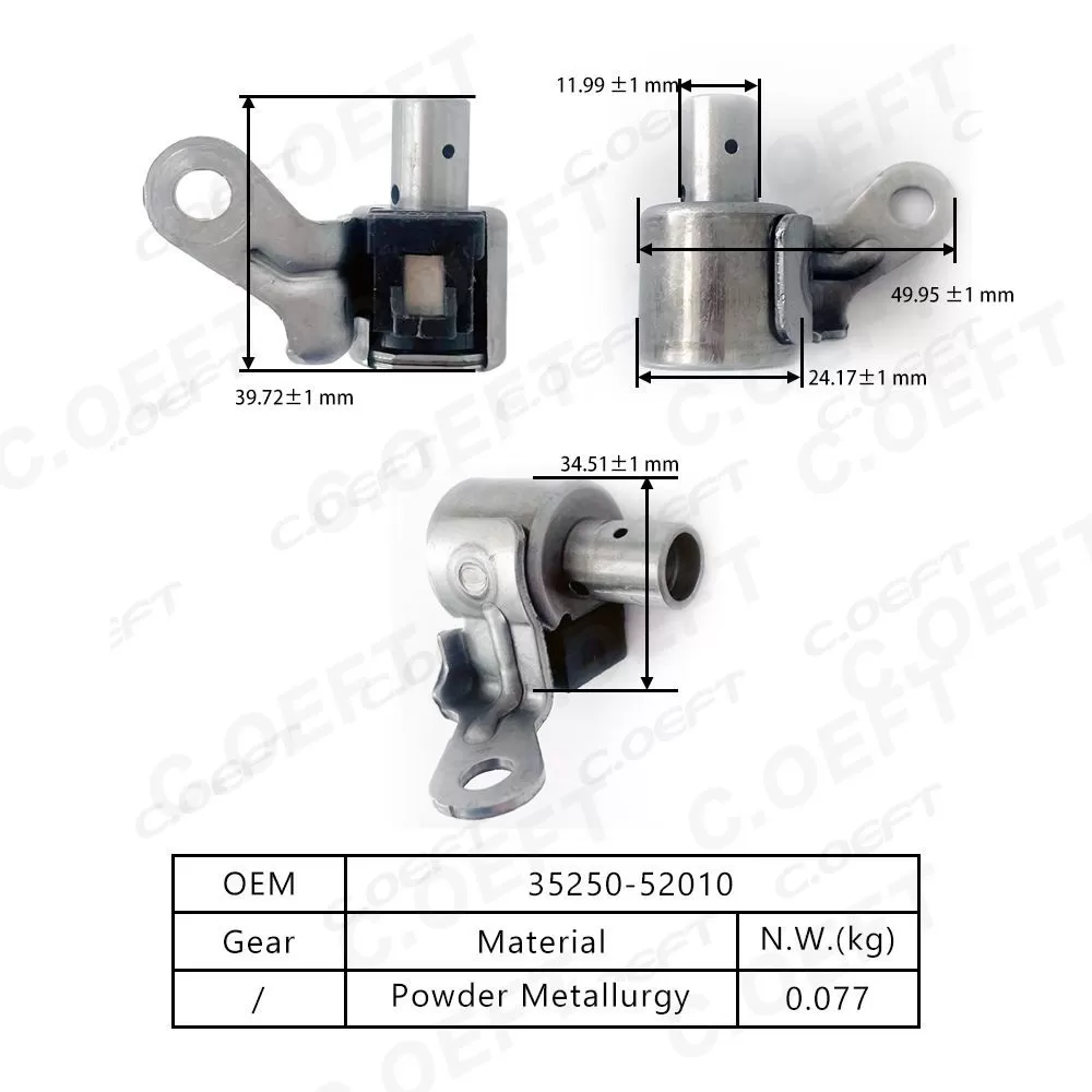 Refabrication High Quality Transmission Solenoid Valve 35250-52010 for Toyota Corolla U340E/U341E
