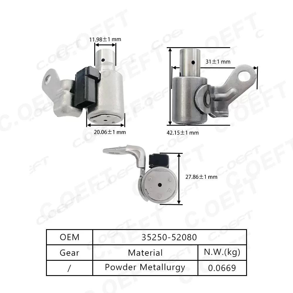 Auto Parts 35250-52080 Solenoid for Toyota for Corolla 1.6\1.8 (2010-2014) Automatic Transmission Rebuild Gear Boxes