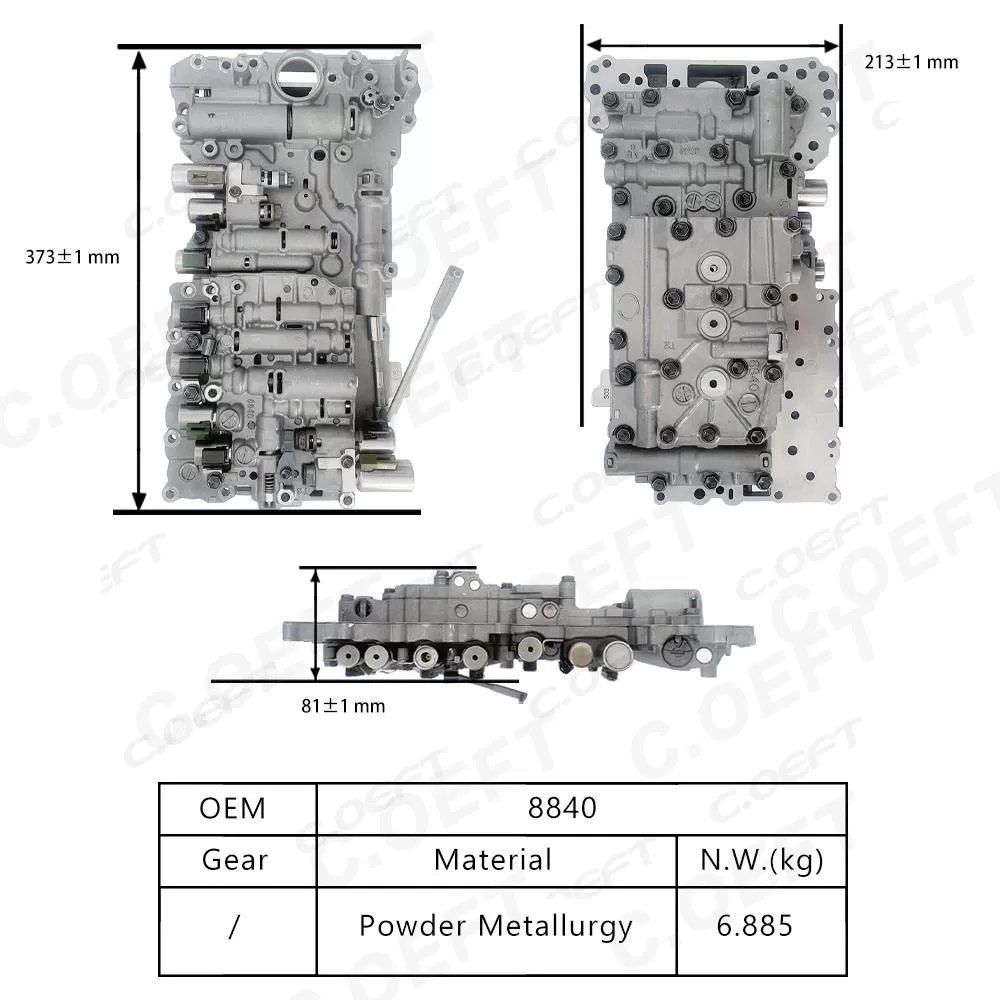 Refabrication Auto Parts Gearbox Valve Body 8840 for Toyota Reiz 2.5