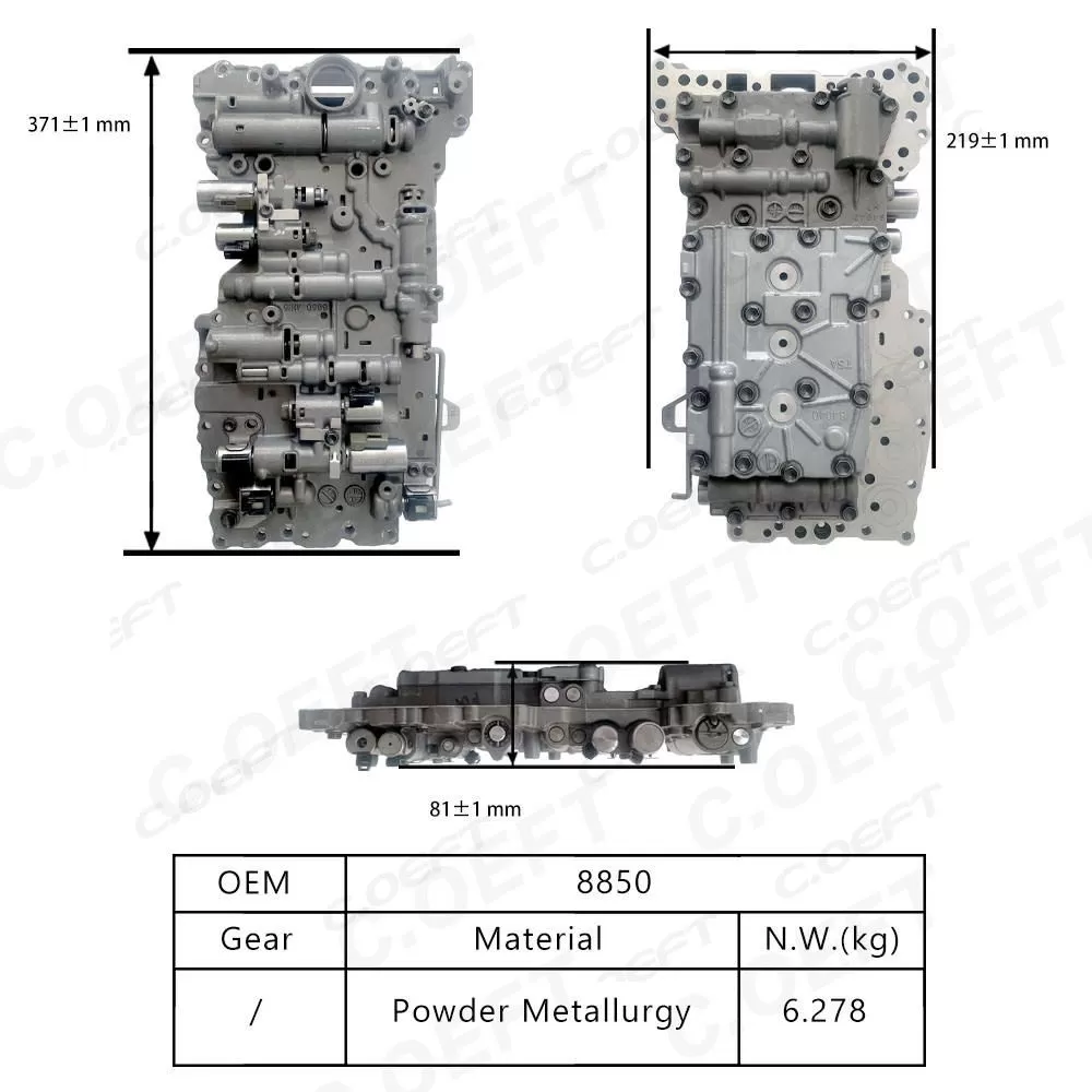 Refabricated Auto parts Transmission Valve Body Assembly 8850 for the new Toyota Land Cruiser Prado 4000