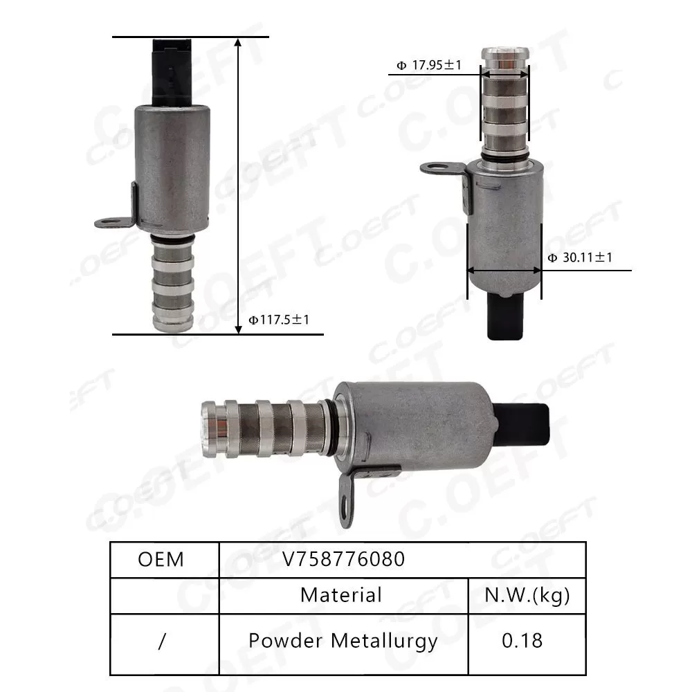 For Peugeot 1.2T Factory New Wholesale Solenoid Valve Engine V758776080 Timing Oil Control Camshaft Position Actuator