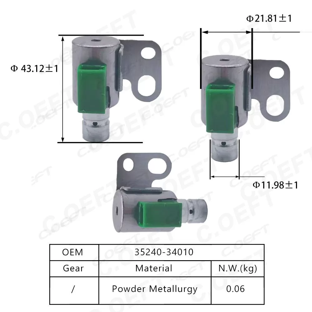 Refabricated Aftermarket Gearbox Solenoid Valve Transmission Valve Body Solenoid Fits 35240-34010 for Toyota Lexus