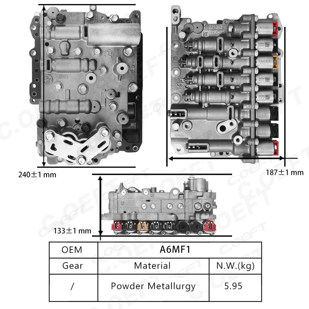 Refabricated Auto Parts Transmission Valve Body Assembly A6MF1 for Hyundai Kia