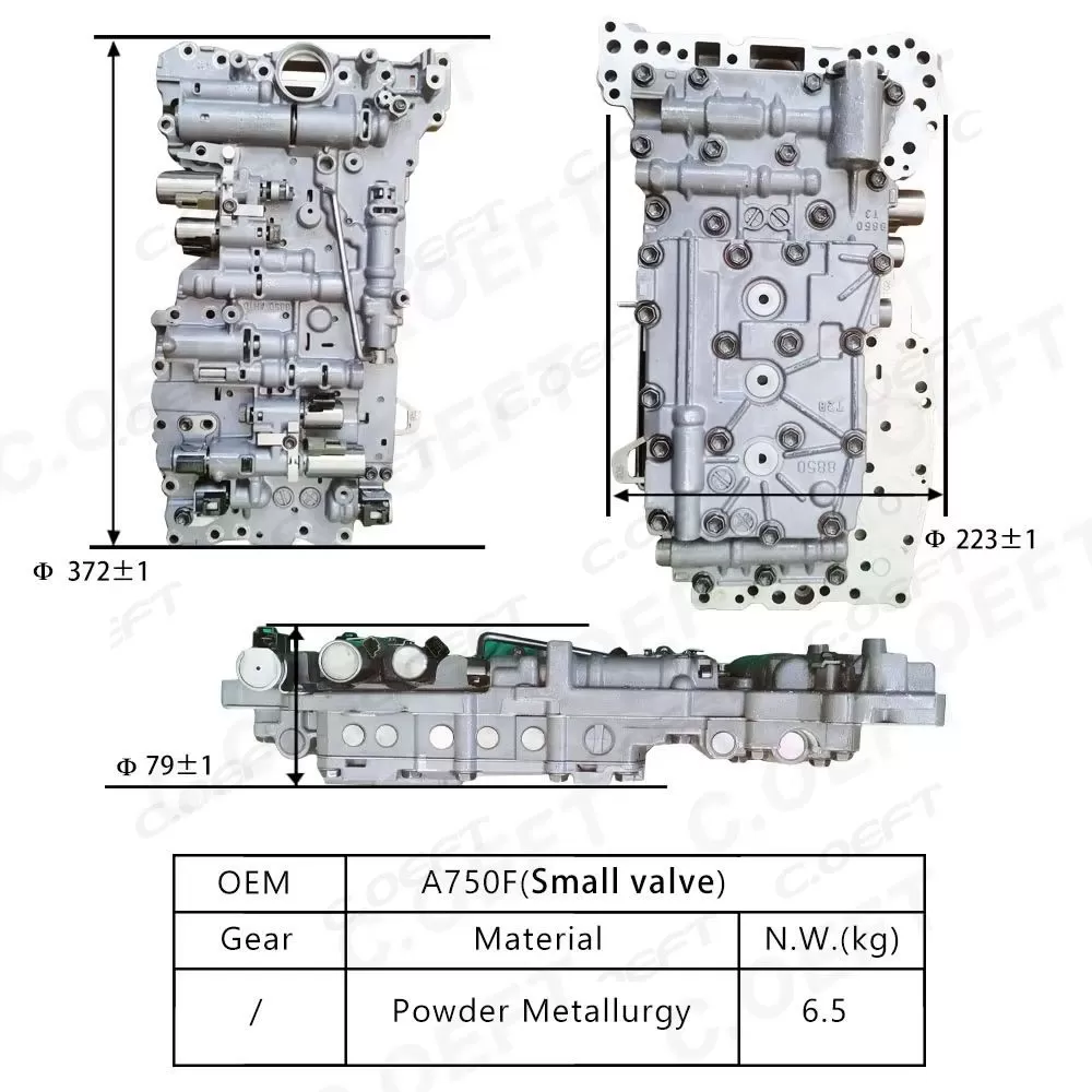 Remanufactured High Quality Transmission Valve Body A750F for toyota