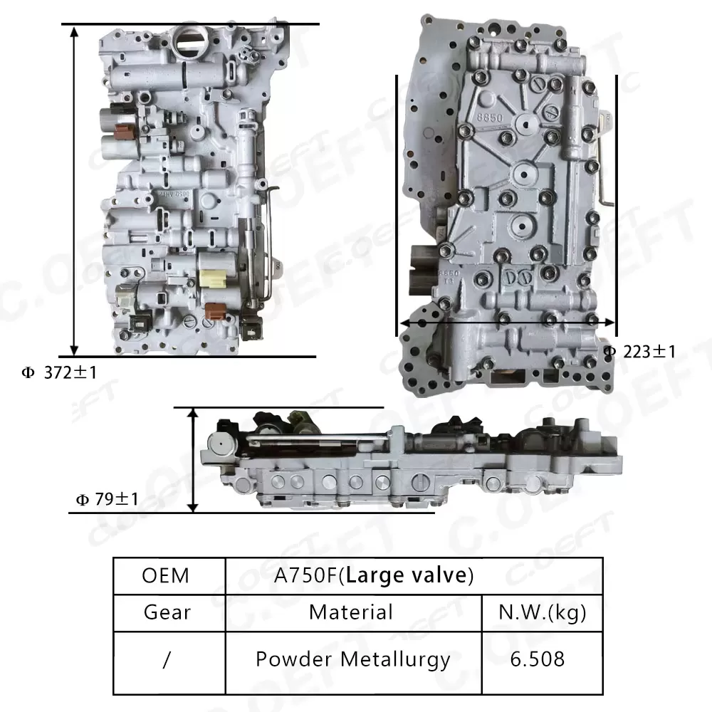 Remanufactured High Quality Transmission Valve Body A750F (large Valve) for toyota