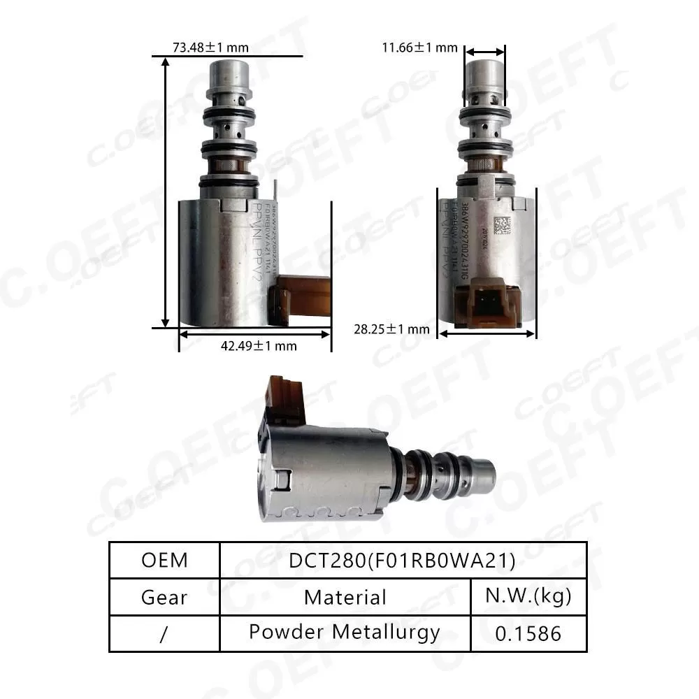 High Quality F01RB0WA21 Transmission Solenoid Valve for Geely Xingyue 7DCT380 Refabricated Gear Boxes Product
