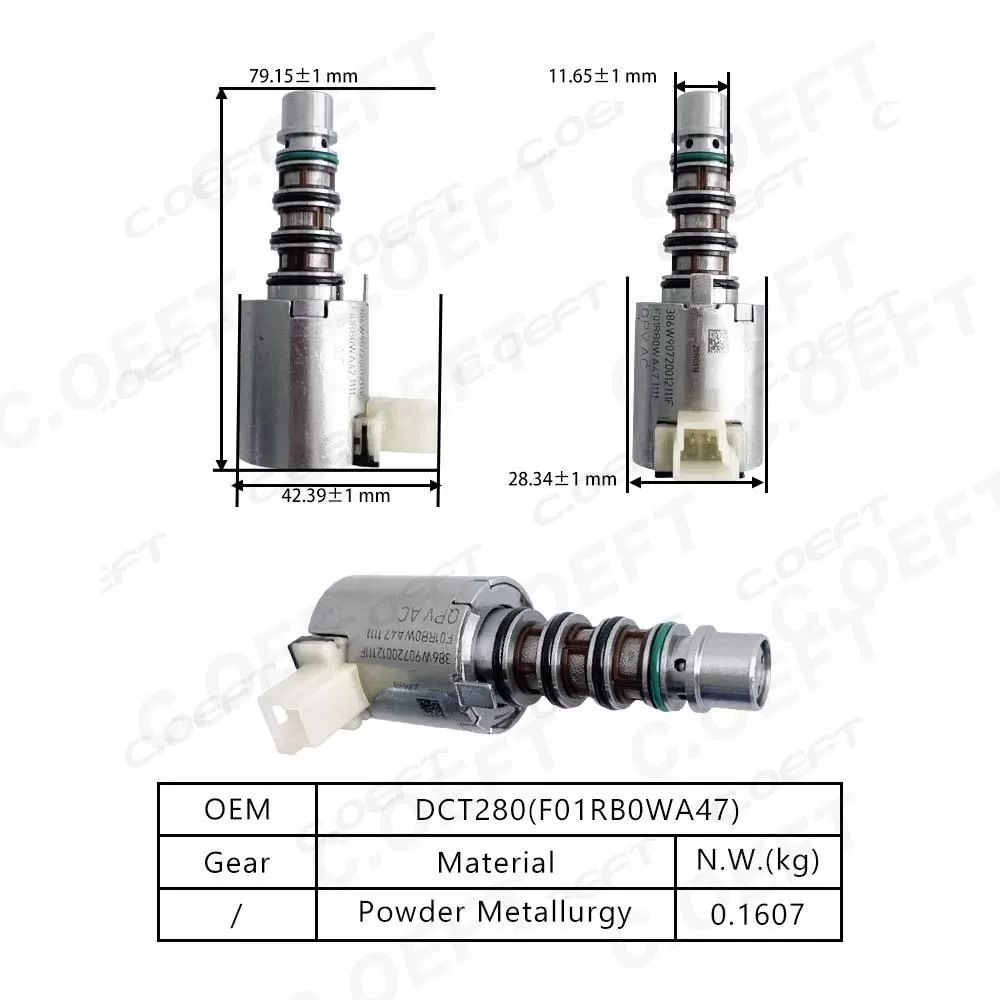 Roewe DCT280 Auto Parts Refabricated Transmission Solenoid Valve F01RB0WA47 Gear Boxes Product