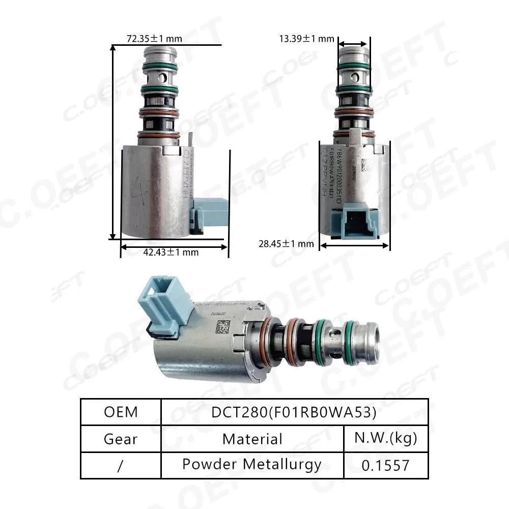 Remanufactured High Quality Transmission Solenoid Valve F01RB0WA53 for Roewe DCT280