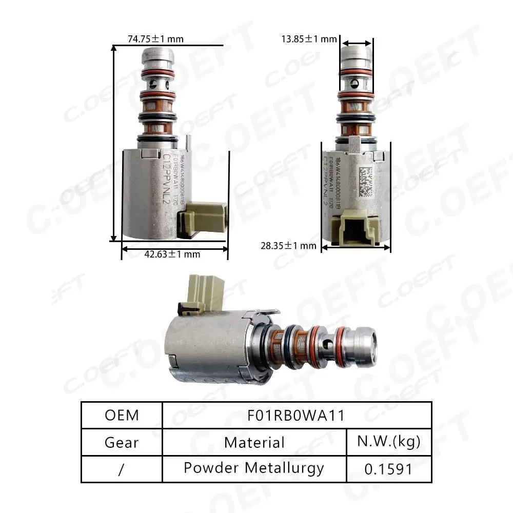 Geely Xingyue 7DCT380 Auto Parts Refabricated Transmission Solenoid Valve F01RB0WA11 Gear Boxes Product