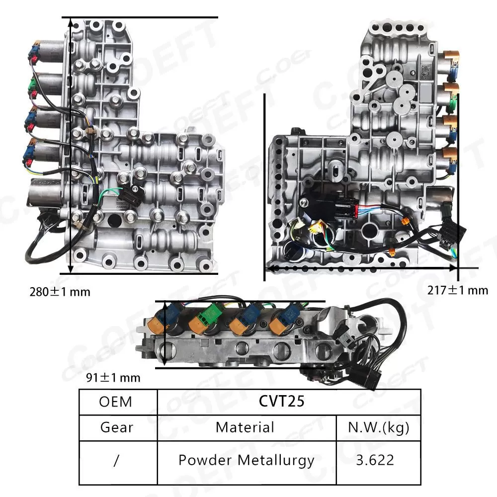 Remanufactured Aftermarket Transmission Valve Body Assembly CVT25 for Wuling Baojun CTF25/CVT25