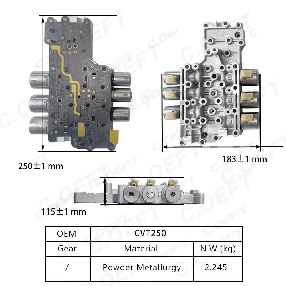Remanufactured Factory Wholesale Gearbox Valve Body CVT250 for Buick