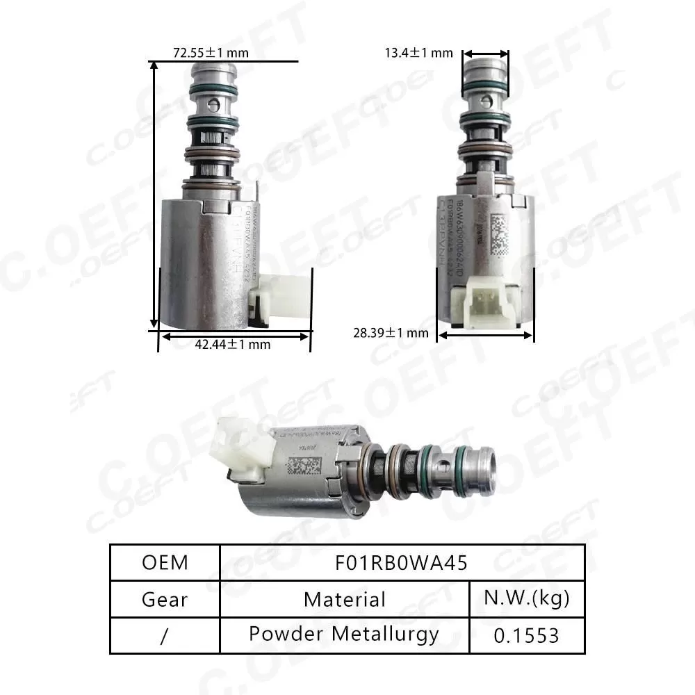 Wholesale Remanufactured Factory F01RB0WA45 Transmission Solenoid Valve Gear Boxes for Roewe DCT280