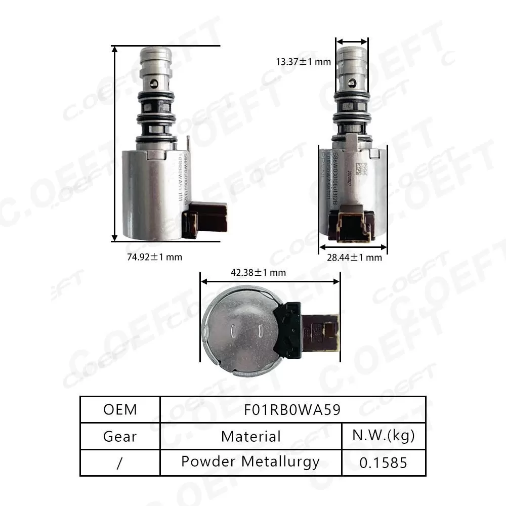 Refabricated Factory Wholesale Transmission Solenoid Valve F01RB0WA59 for Geely Xingyue 7DCT380