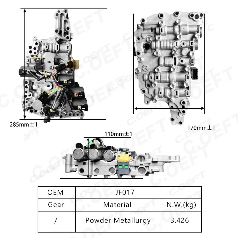 Remanufactured High Quality Transmission Valve Body Assembly JF017 31705-28X2B for Nissan
