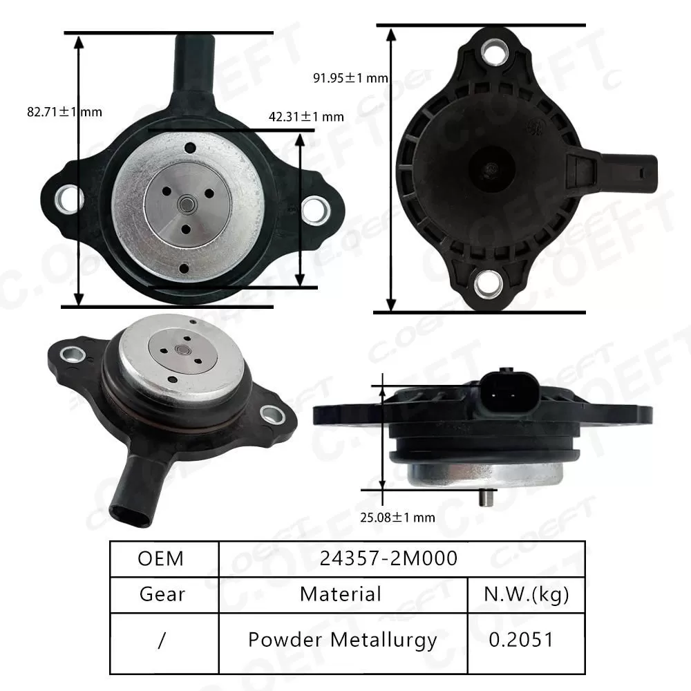 For Hyundai and Kia Remanufactured High Quality Camshaft Timing Actuator Solenoid Camshaft Adjuster Magnet 24357-2M000