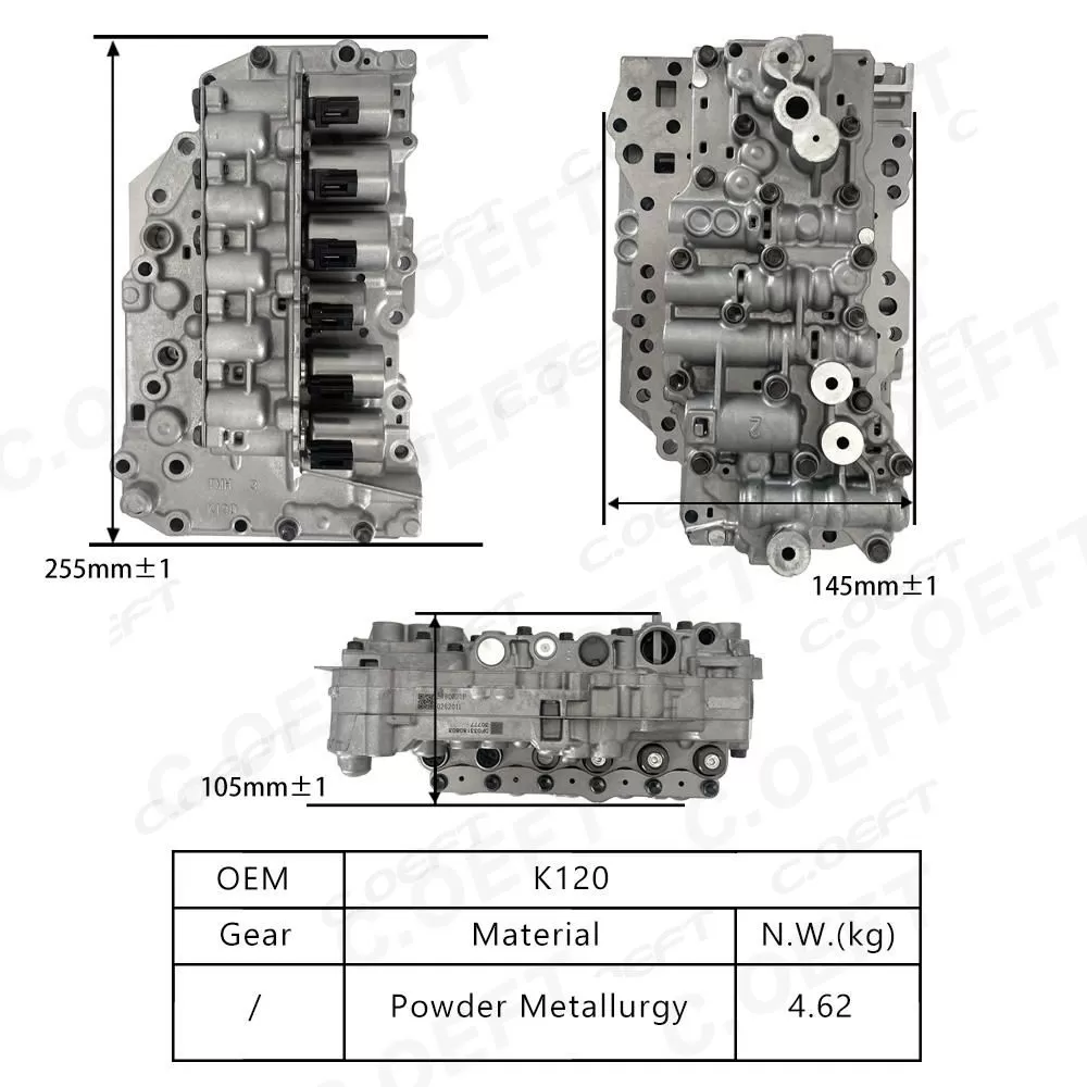 Refabricated High Quality Transmission Valve Body Assembly K120 for Toyota
