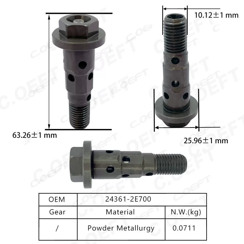For Hyundai Auto Parts New Oil Control Valve 24361-2E700 with Auto Center Screw Engine Parts
