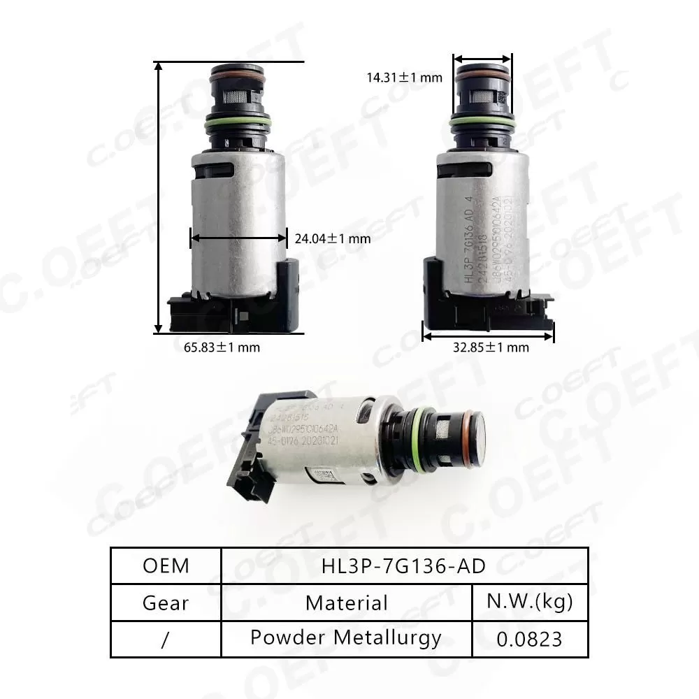 Rebuild Auto Parts Automatic Transmission Solenoid HL3P-7G136-AD for Ford and Buick