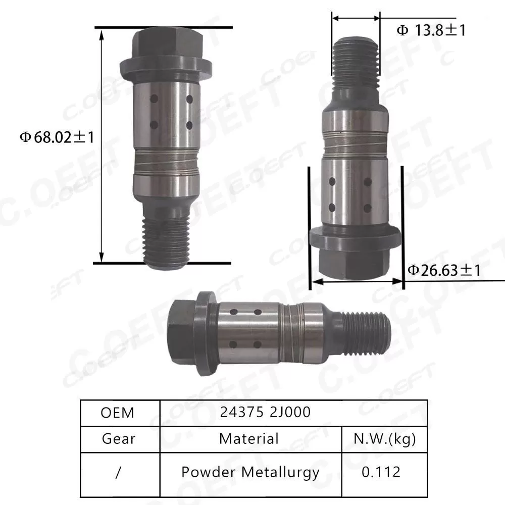For Hyundai New Auto Parts Camshaft Position Actuator Solenoid Valve Center Screw 24375-2J000