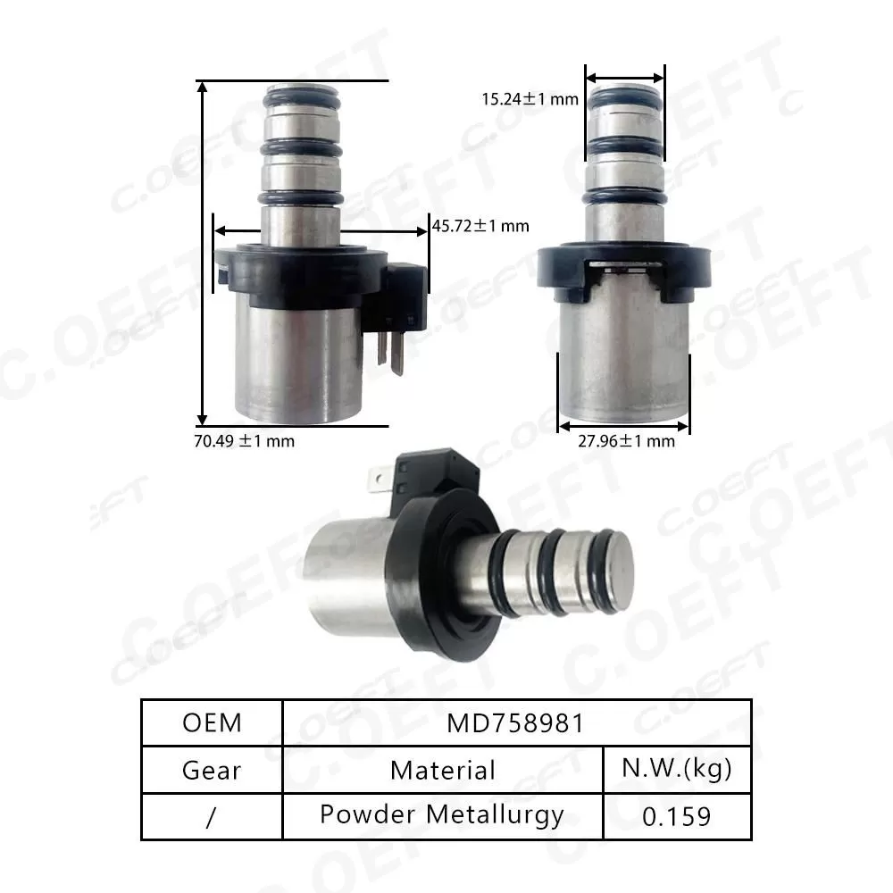 Rebuild Auto Parts Automatic Transmission Solenoid MD758981 46313-39051 for Mitsubishi