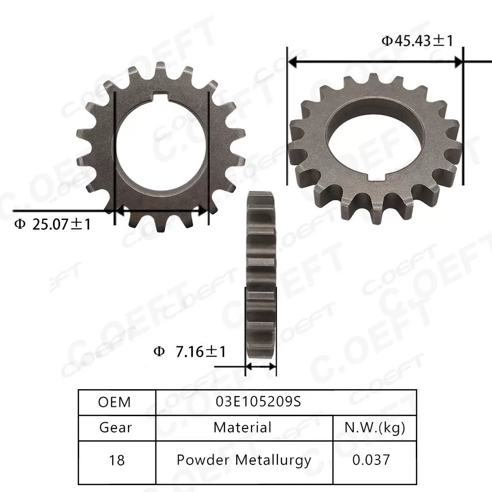For Volkswagen Engine Parts New Factory Wholesale Engine Timing Camshaft Sprocket 03E105209S