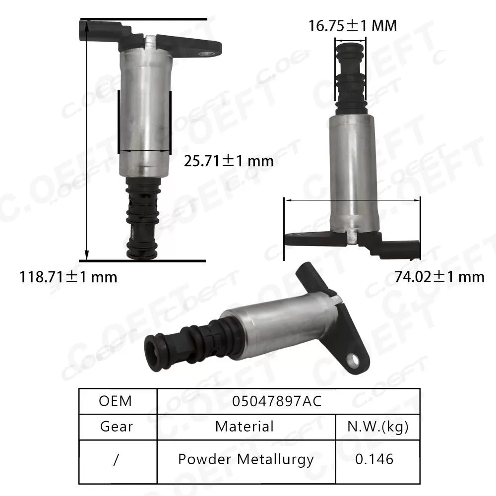 For Cherokee 3.6 New Factory Wholesale Camshaft Adjuster Control Valve Engine Timing Oil Control Valve 05047897AC
