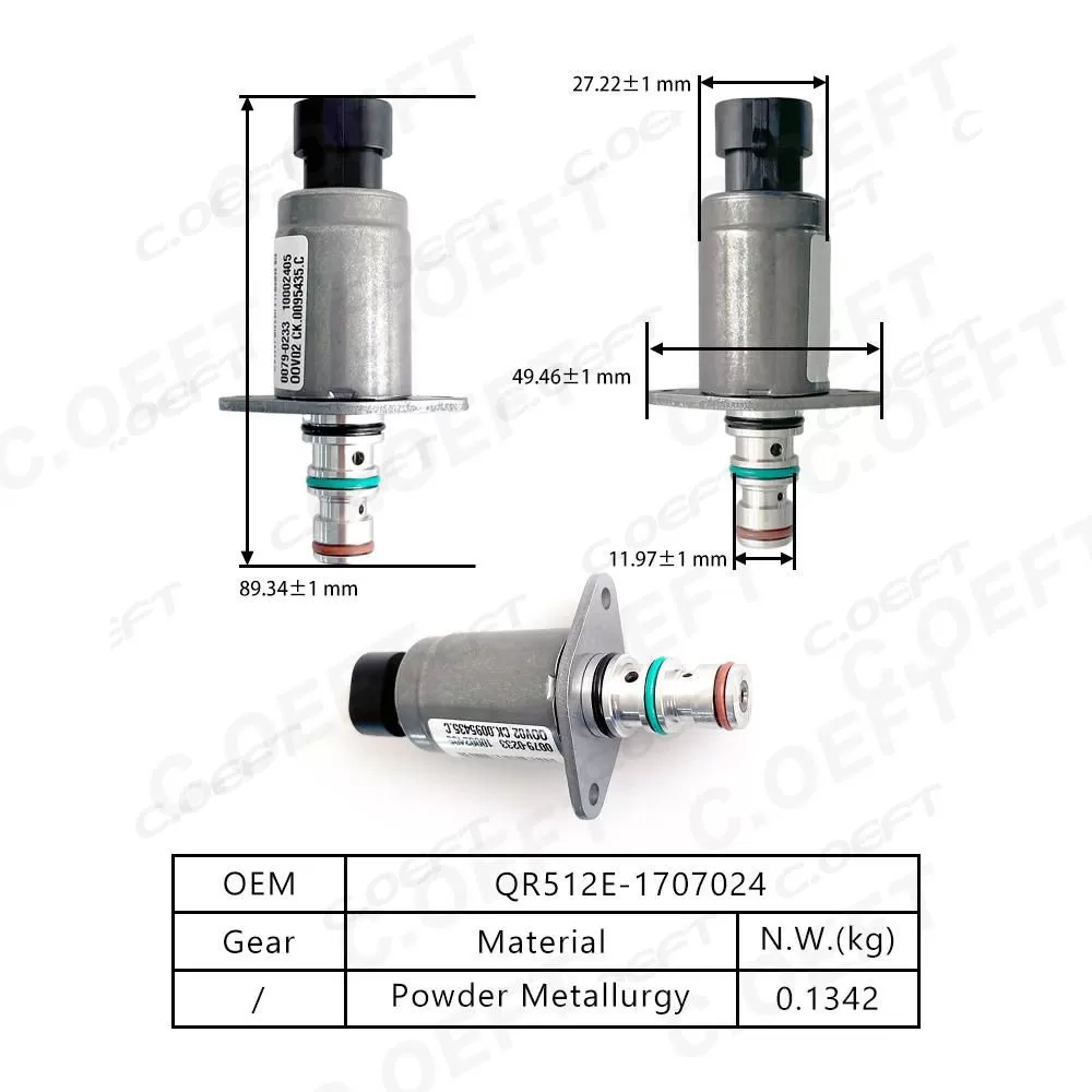 High Quality QR512E-1707024 Transmission Solenoid Valve for Chery Refabricated Gear Boxes 0299-0331 10002405 00V02 CK.0095435.C