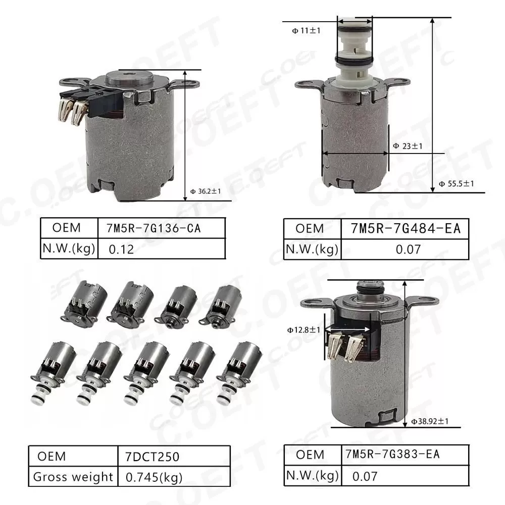 High Quality Chery Transmission Solenoid Valve 3398-0260 195719.0 PPV09 512E-1707023 New Condition Refabricated for Chery