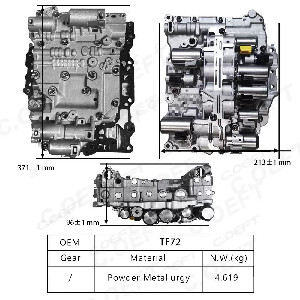 Refabrication Auto Parts Transmission Valve Body Assembly TF72 for Peugeot BMW