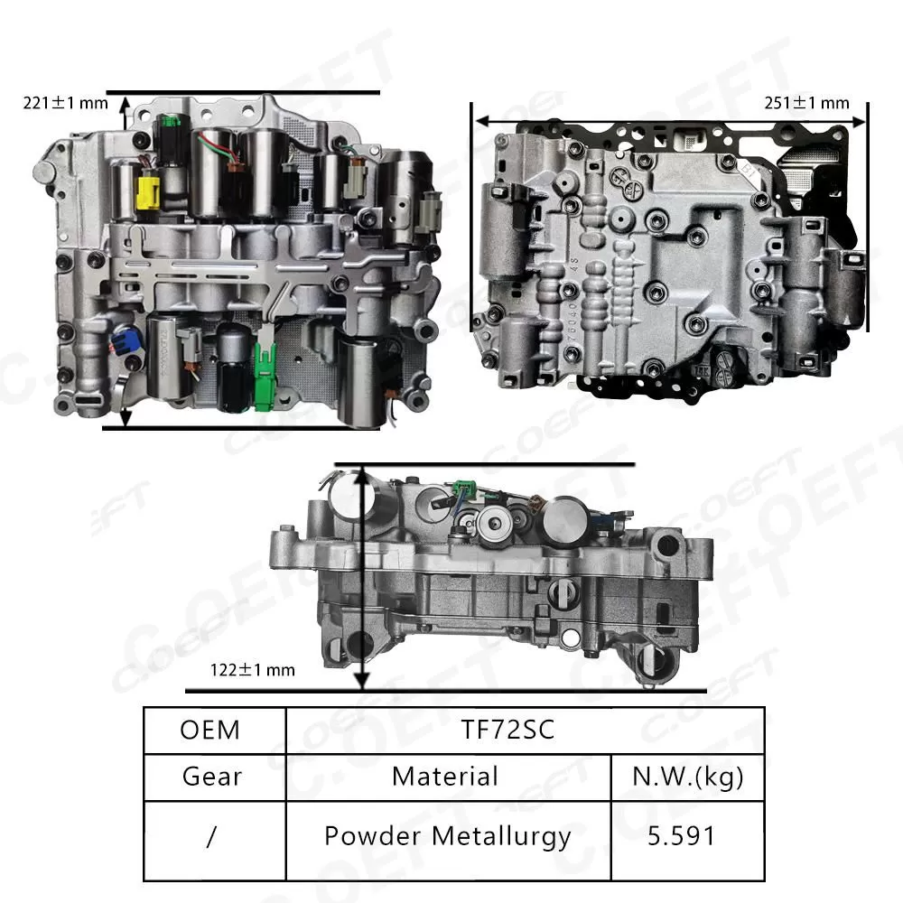 Remanufactured High Quality Transmission Valve Body TF72SC for Jeep Compass