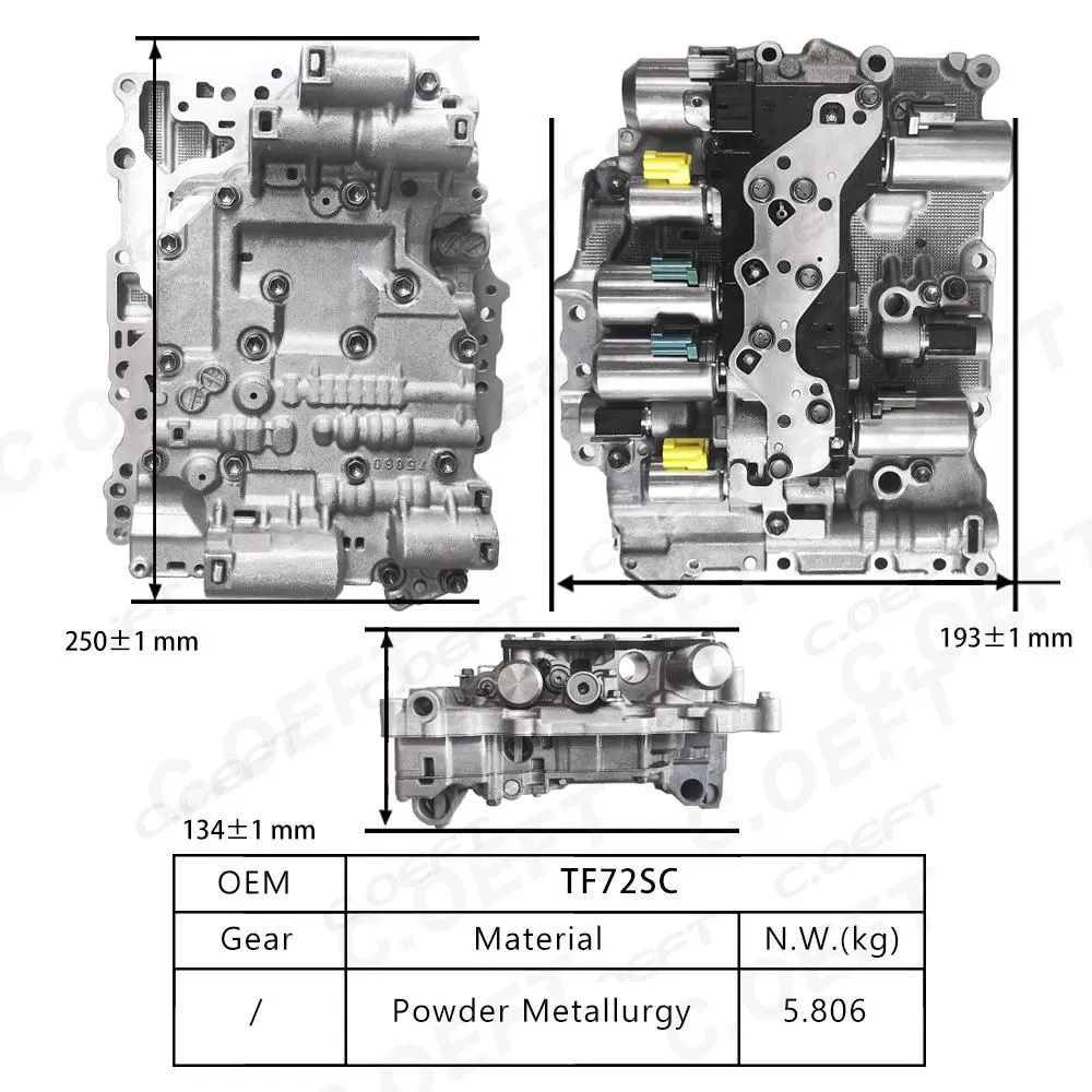 Remanufactured High Quality Transmission Valve Body TF72SC for BMW