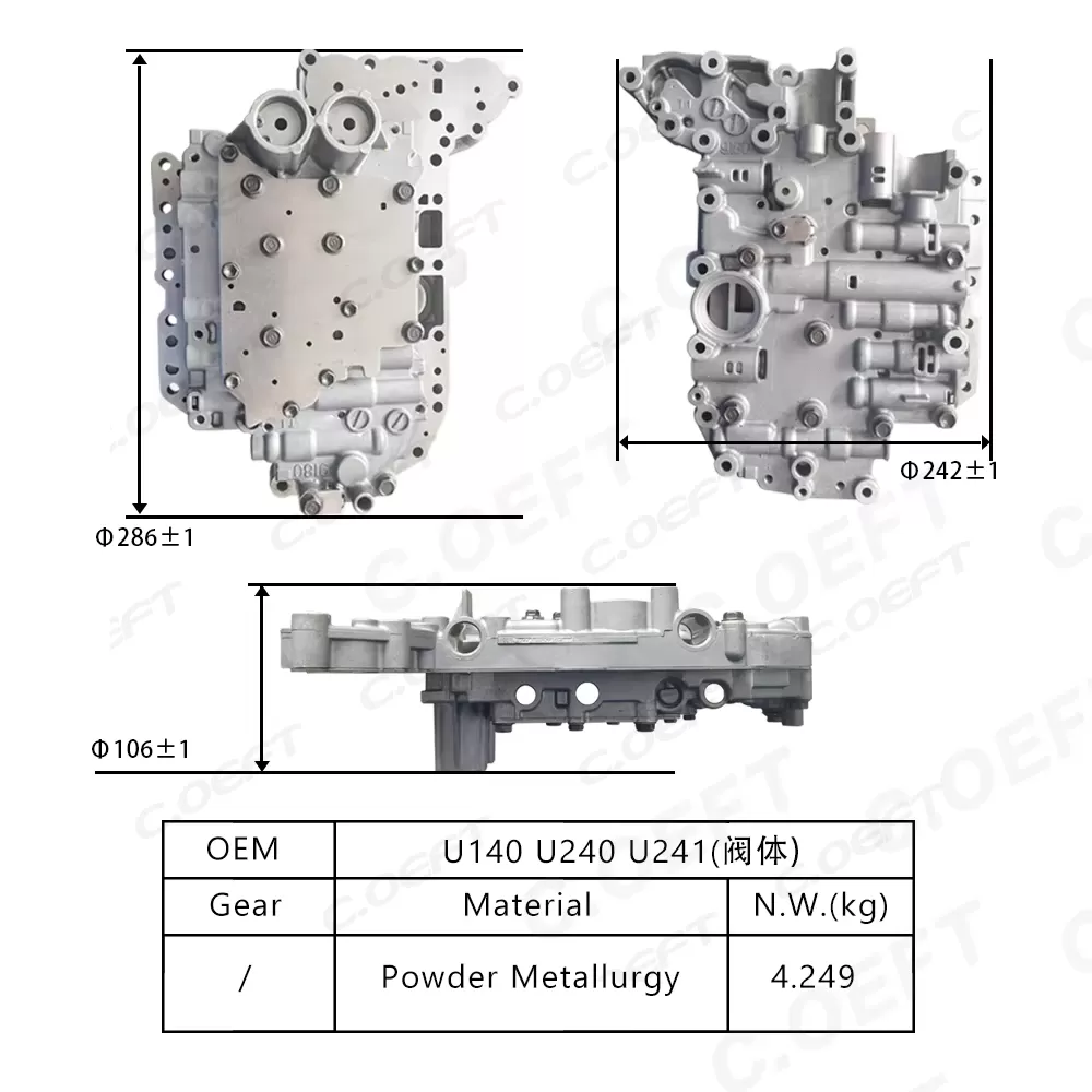 Remanufactured High Quality Transmission Valve Body U140 U240 U241 for Toyota