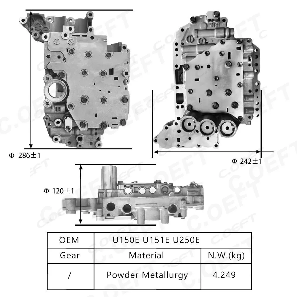 Remanufactured High Quality Transmission Valve Body U150E U151E U250E for Toyota Lexus
