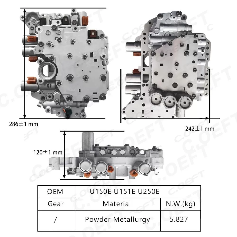 Remanufactured High Quality Transmission Valve Body U150E U151E U250E for Toyota Lexus