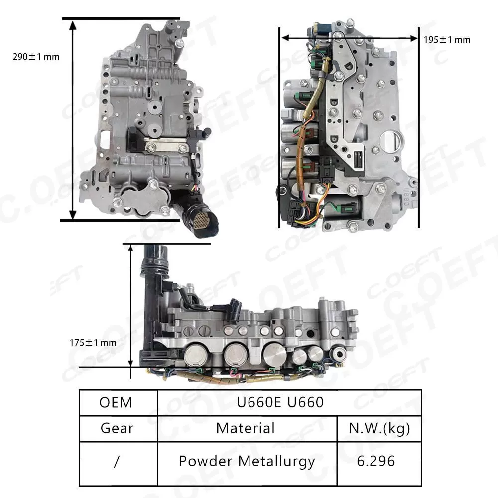 Wholesale Transmission Valve Body Assembly U660E U660 for Toyota Refabricated Gear Boxes Factory Direct