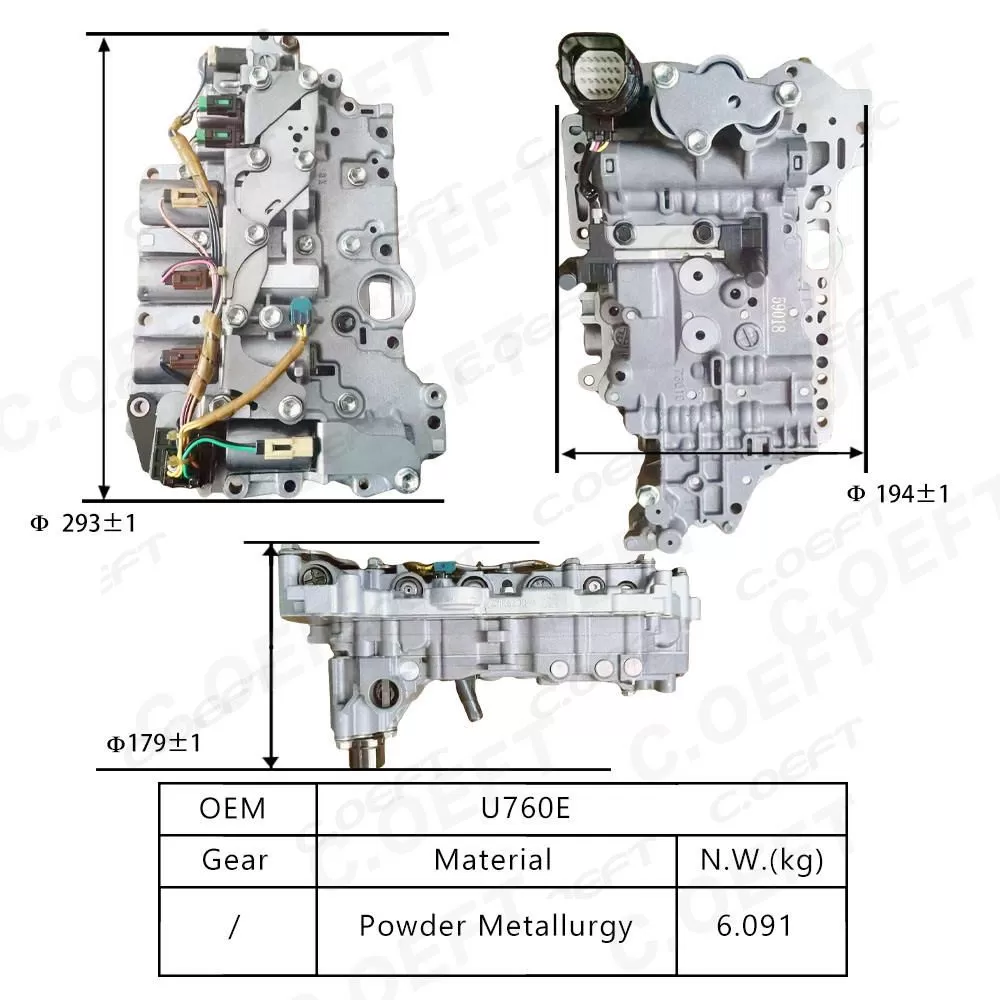 Remanufactured High Quality Transmission Valve Body U760E U760 for toyota camry