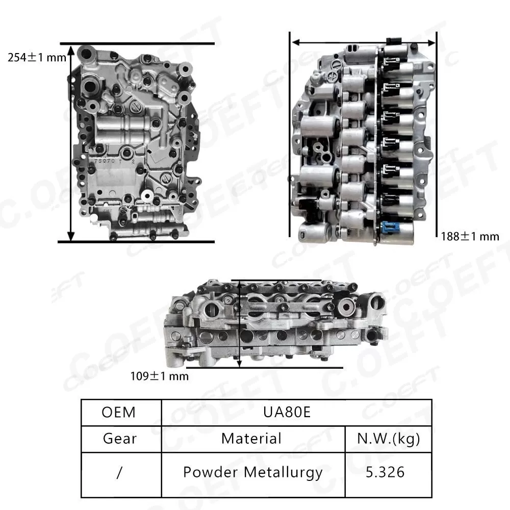 Remanufactured High Quality Transmission Valve Body UA80E for Toyota Lexus