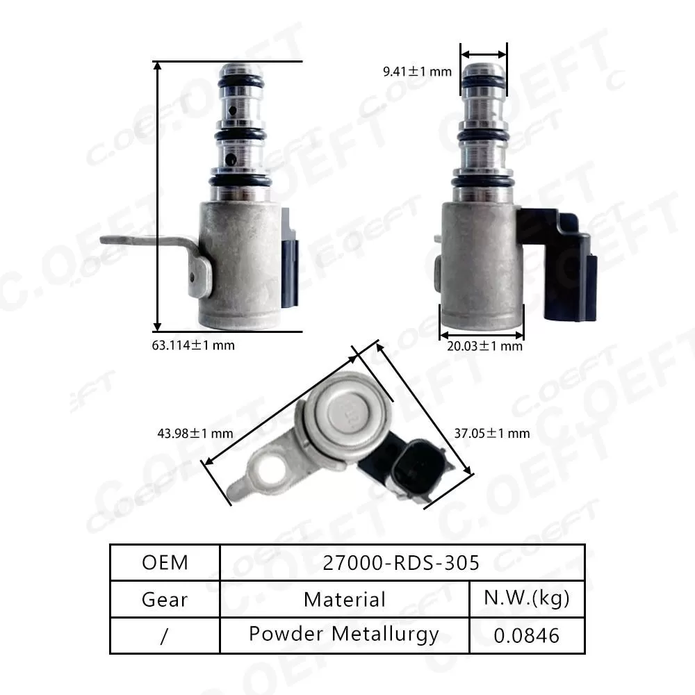 Refabricated High Quality Transmission Solenoid Valve 8DCT MDSA M4JA 27000-RDS-305 for Honda Acura ILX 2016-2019 2.4L