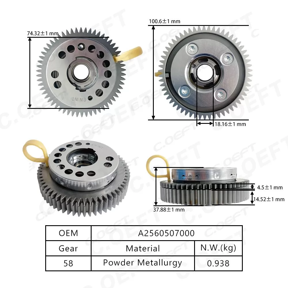 For Mercedes-Benz 256 Camshaft Adjuster VVT Timing Gear A2560507000
